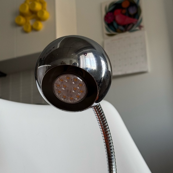 Vintage Lamp Gooseneck 60s Chrome Space Age Atomic Light Working Condition - Picture 13 of 16